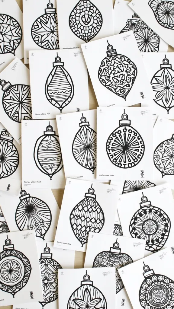 free printable ornament coloring pages